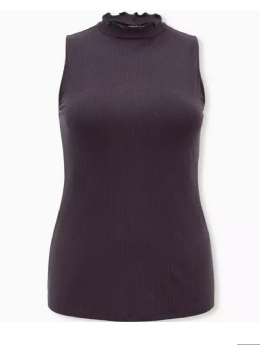 Torrid 6x Lettuce Edge Rib Mock Turtleneck Tank